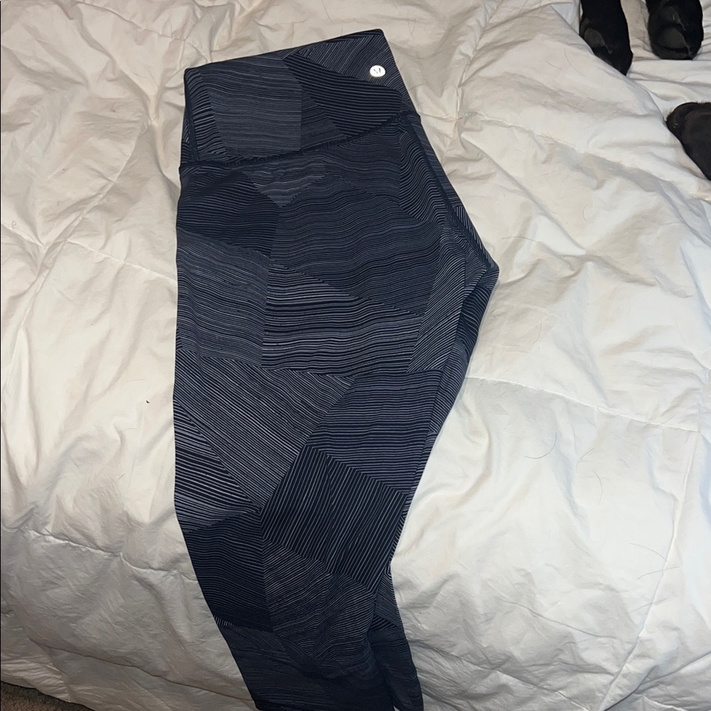 Navy Geometric Pattern Leggings